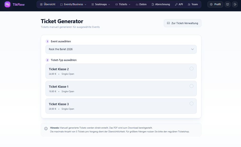 Ticket Generator